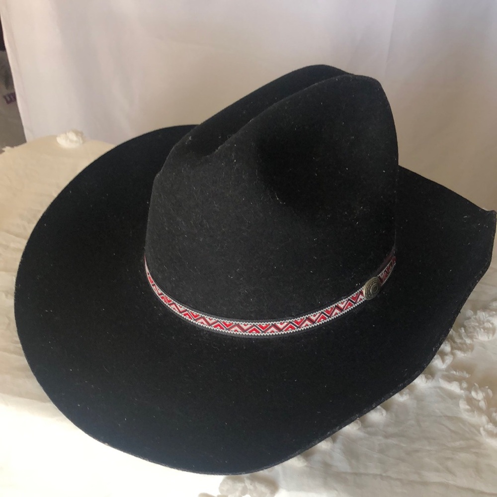 SILVER SPUR B BAR H CATTLEMEN’S black cowboy hat. Quarter Horse 100% Wool Felt.